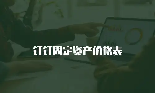 钉钉固定资产价格表