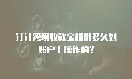 钉钉跨境收款宝租用多久到账户上操作的？