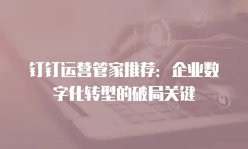 钉钉运营管家推荐：企业数字化转型的破局关键