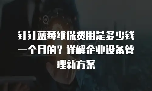 钉钉蓝莓维保费用是多少钱一个月的？详解企业设备管理新方案