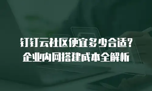 钉钉云社区便宜多少合适？企业内网搭建成本全解析