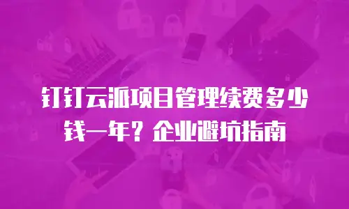 钉钉云派项目管理续费多少钱一年？企业避坑指南