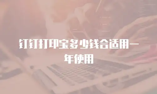 钉钉打印宝多少钱合适用一年使用