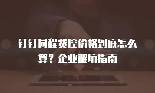 钉钉同程费控价格到底怎么算？企业避坑指南