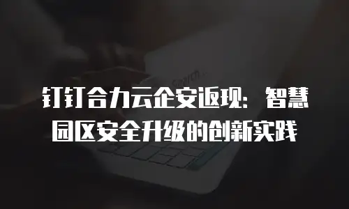 钉钉合力云企安返现：智慧园区安全升级的创新实践