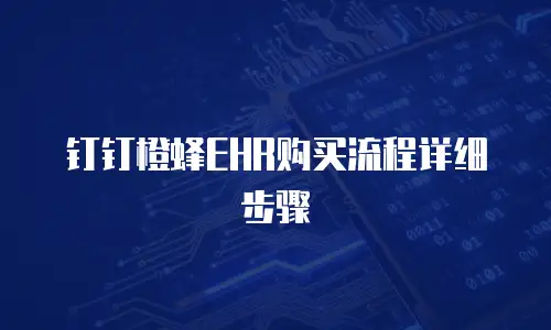 钉钉橙蜂EHR购买流程详细步骤