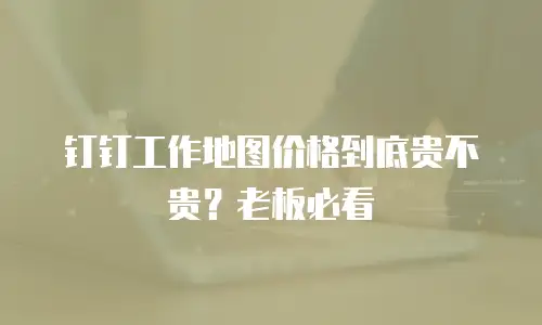 钉钉工作地图价格到底贵不贵？老板必看