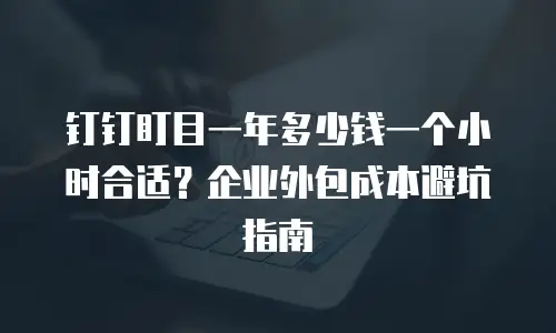 钉钉盯目一年多少钱一个小时合适？企业外包成本避坑指南
