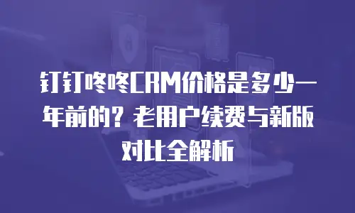 钉钉咚咚CRM价格是多少一年前的？老用户续费与新版对比全解析