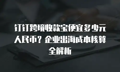 钉钉跨境收款宝便宜多少元人民币？企业出海成本核算全解析