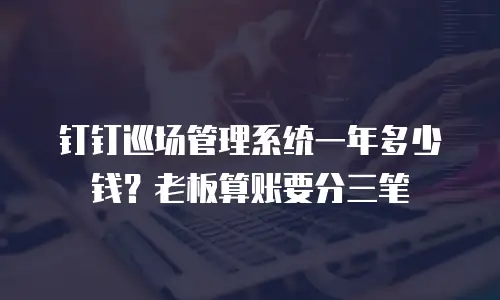 钉钉巡场管理系统一年多少钱？老板算账要分三笔