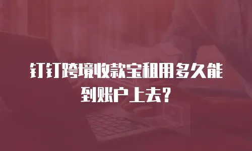 钉钉跨境收款宝租用多久能到账户上去？