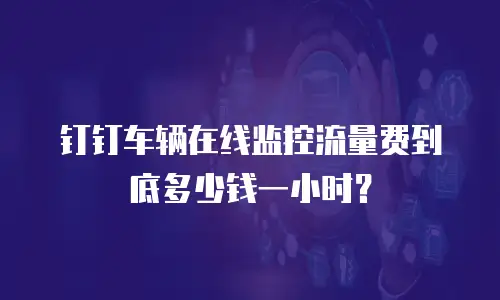 钉钉车辆在线监控流量费到底多少钱一小时？