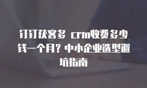 钉钉获客多 crm收费多少钱一个月？中小企业选型避坑指南