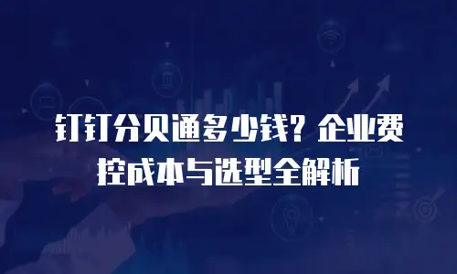 钉钉分贝通多少钱？企业费控成本与选型全解析
