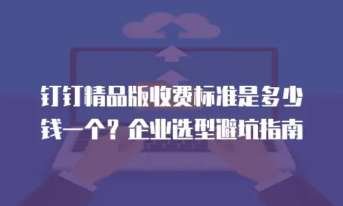 钉钉精品版收费标准是多少钱一个？企业选型避坑指南