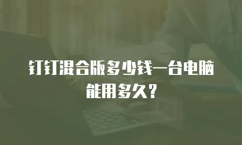 钉钉混合版多少钱一台电脑能用多久？