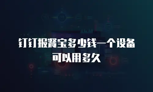 钉钉报餐宝多少钱一个设备可以用多久