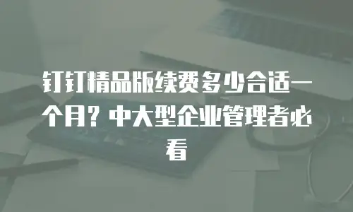 钉钉精品版续费多少合适一个月？中大型企业管理者必看