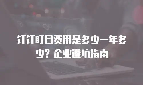 钉钉盯目费用是多少一年多少？企业避坑指南