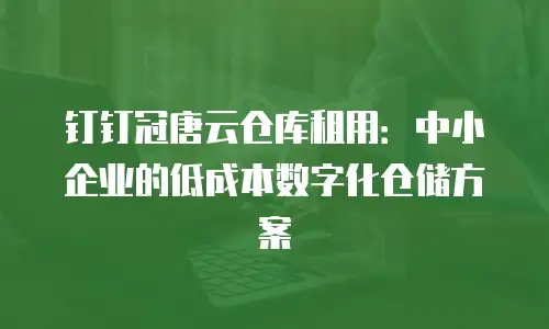 钉钉冠唐云仓库租用：中小企业的低成本数字化仓储方案