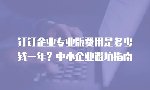 钉钉企业专业版费用是多少钱一年？中小企业避坑指南