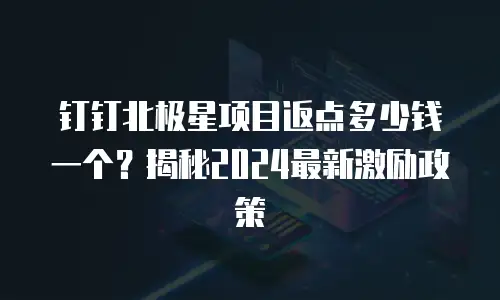 钉钉北极星项目返点多少钱一个？揭秘2024最新激励政策