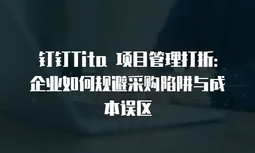 钉钉Tita 项目管理打折：企业如何规避采购陷阱与成本误区
