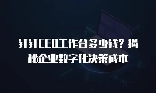钉钉CEO工作台多少钱？揭秘企业数字化决策成本