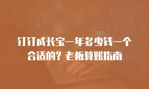 钉钉成长宝一年多少钱一个合适的？老板算账指南