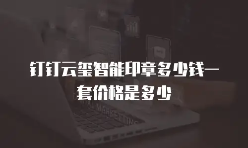 钉钉云玺智能印章多少钱一套价格是多少