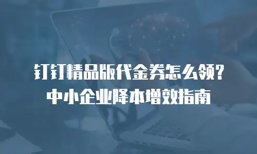 钉钉精品版代金券怎么领？中小企业降本增效指南