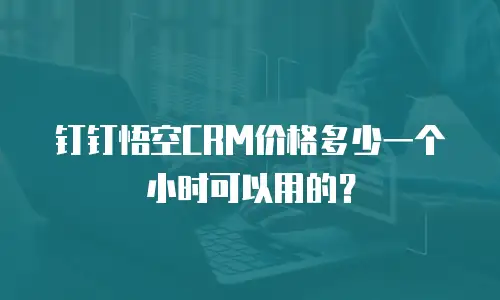 钉钉悟空CRM价格多少一个小时可以用的？