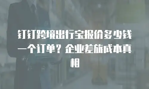 钉钉跨境出行宝报价多少钱一个订单？企业差旅成本真相