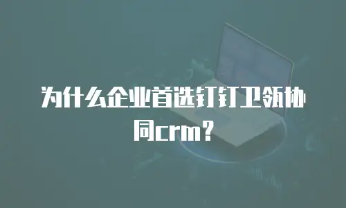 为什么企业首选钉钉卫瓴协同crm？