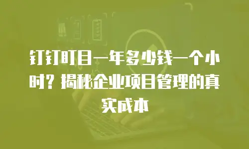 钉钉盯目一年多少钱一个小时？揭秘企业项目管理的真实成本
