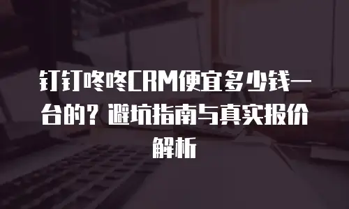 钉钉咚咚CRM便宜多少钱一台的？避坑指南与真实报价解析