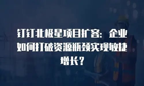 钉钉北极星项目扩容：企业如何打破资源瓶颈实现敏捷增长？