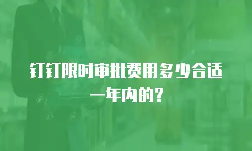 钉钉限时审批费用多少合适一年内的？