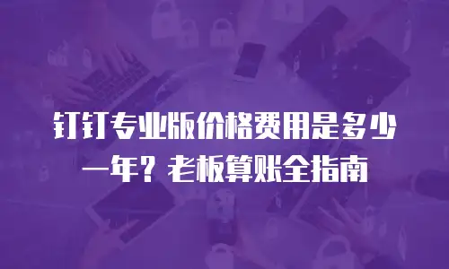 钉钉专业版价格费用是多少一年？老板算账全指南
