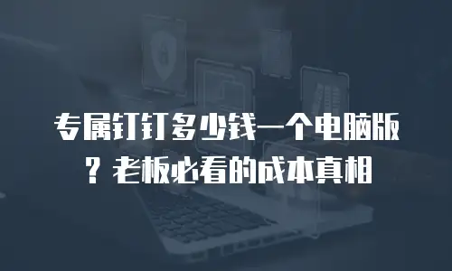 专属钉钉多少钱一个电脑版？老板必看的成本真相