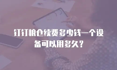 钉钉粮仓续费多少钱一个设备可以用多久？