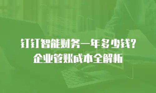 钉钉智能财务一年多少钱？企业管账成本全解析
