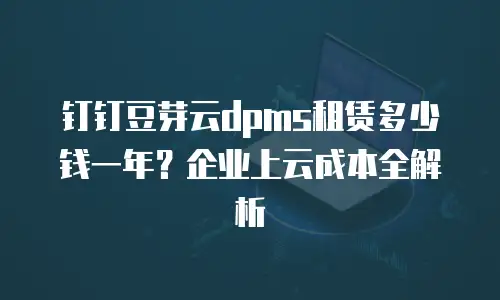 钉钉豆芽云dpms租赁多少钱一年？企业上云成本全解析