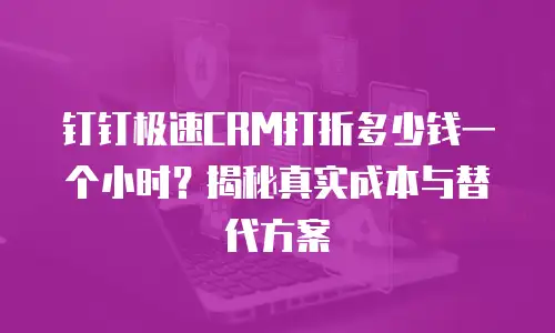 钉钉极速CRM打折多少钱一个小时？揭秘真实成本与替代方案