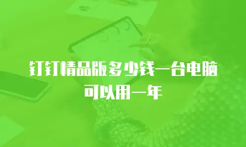 钉钉精品版多少钱一台电脑可以用一年