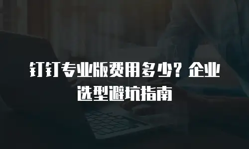 钉钉专业版费用多少？企业选型避坑指南