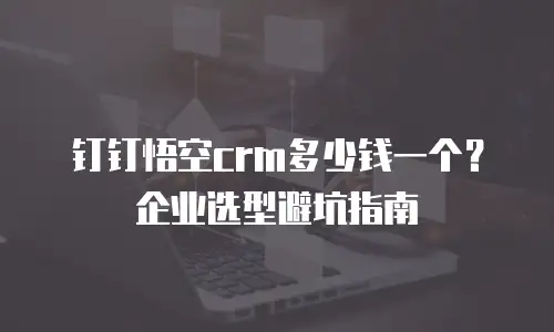 钉钉悟空crm多少钱一个？企业选型避坑指南