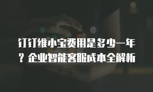 钉钉维小宝费用是多少一年？企业智能客服成本全解析