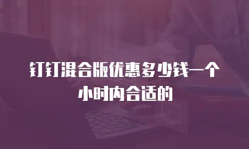 钉钉混合版优惠多少钱一个小时内合适的